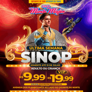 Sinop - MT | 16/07/2026 - Quinta-Feira 20:00hs
